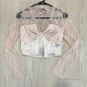 Lulus lace and stain corset top. Size small